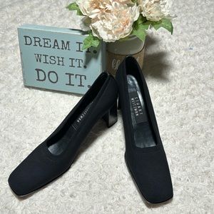 Stuart Weitzman fabric black pumps